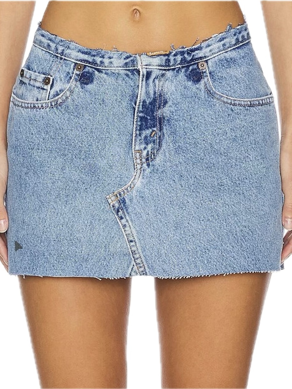 ALIGRACE Vintage Undone Mini Rise Micro Skirt